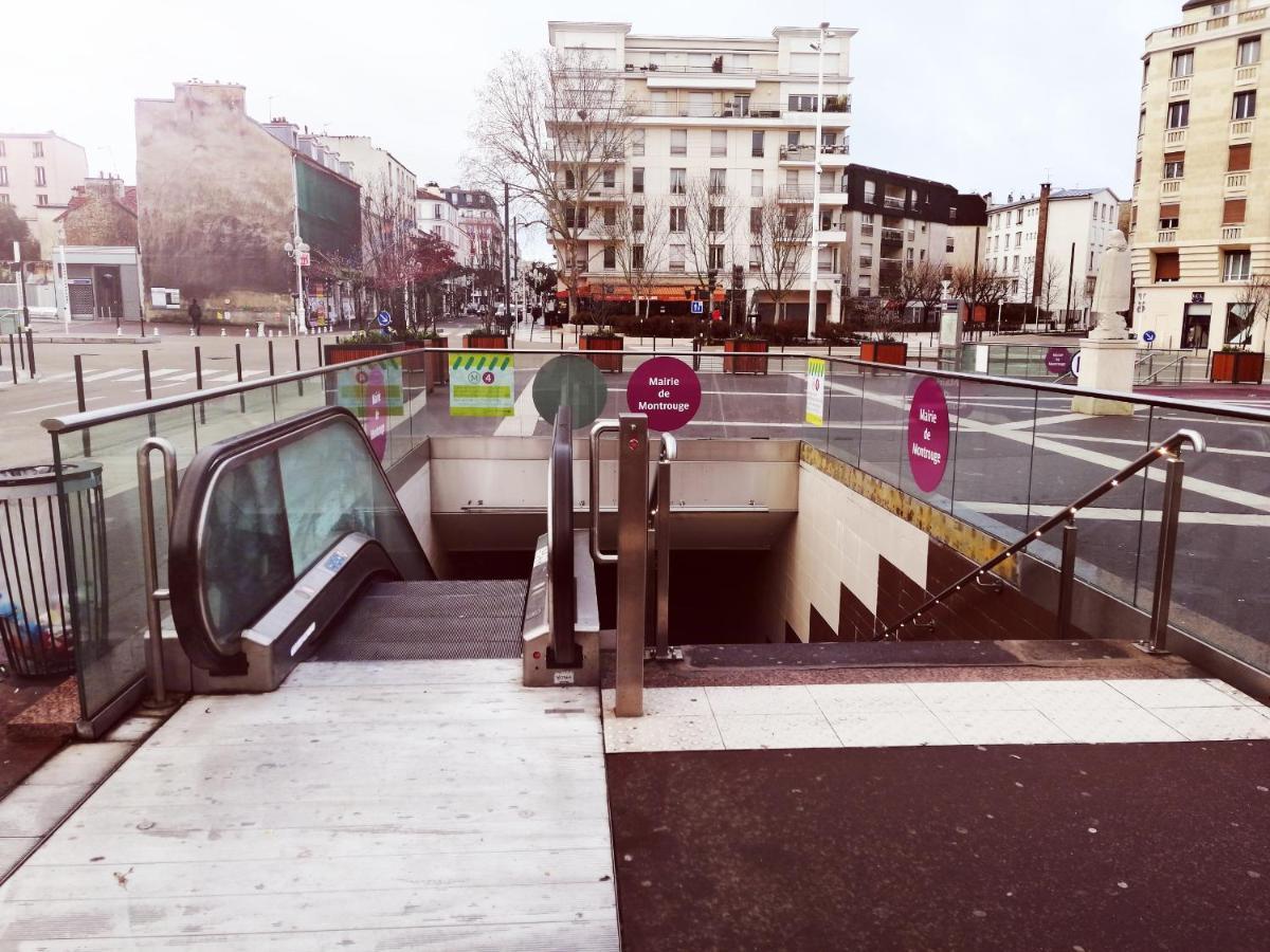 Studio Situe Dans Un Quartier Calme Et Residentiel A Montrouge A Seulement 2 Minutes Du Metro Exterior photo